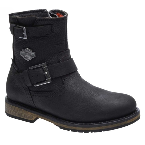 Harley-Davidson Shoes - Harley-Davidson "Kommer" Waterproof Motorcycle Boots Black Leather | Women's 7